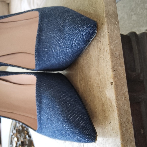 Kate Spade New York Denim Blue Women's Heels Size 8 1/2 B - Picture 3 of 13